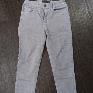 Pin stripe, High waisted, ankle tight jeans